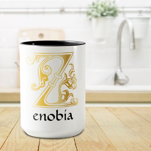 Mug Capitale décorative botanique médiévale Z (Créateur téléchargé)