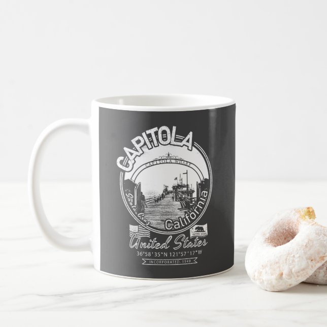 MUG CAPITOLA PÈRE NOËL CRUZ CALIFORNIE - CAPITOLA WHAR (Avec donut)