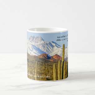 Mug Capped Neige Quatre Pics Montagne Saguaro Cactus