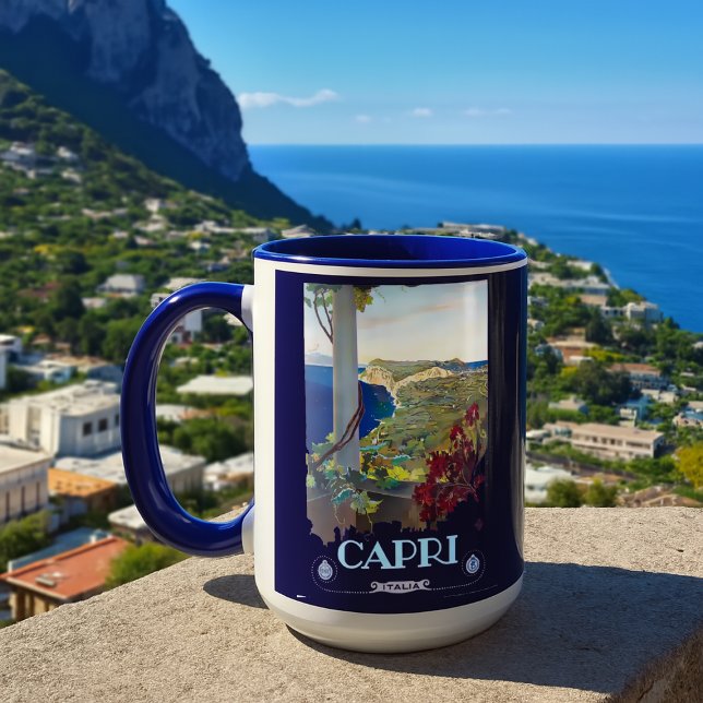 Mug Capri, Italie Tourisme Vintage voyage (Créateur téléchargé)