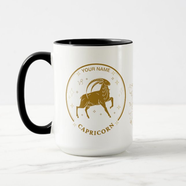 Mug Capricorne personnalisé Zodiac 15 oz (Gauche)