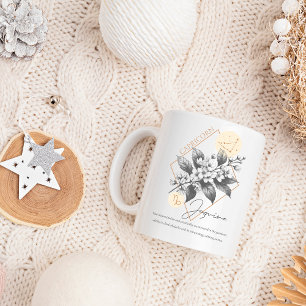Mug Capricorne zodiac fleur de naissance mois annivers
