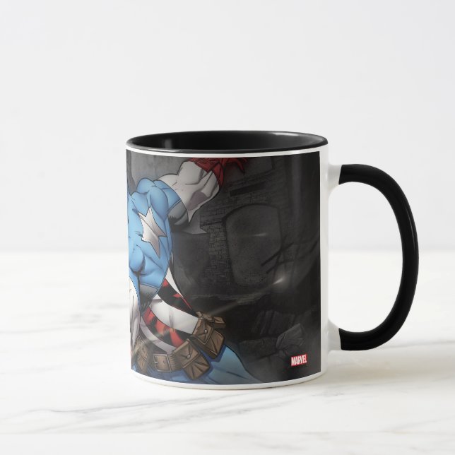 Mug Captain America Déviant l'Attaque (Droite)
