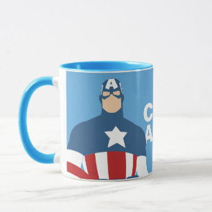 Mug Captain America Flat Color Character Art