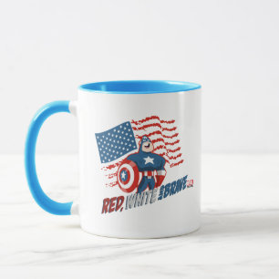 Mug Captain America Rouge, Blanc et Brave