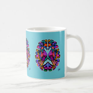 Mug Capuchon aqua conçu à motif cérébral