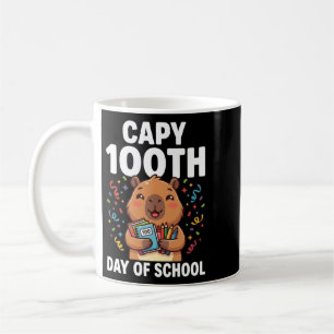 Mug Capybara 100e jour d'école Mignon Capy Animal