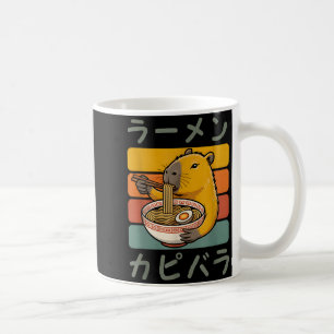Mug Capybara Anime Graphique Ramen Kawaii Japonais Vin
