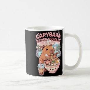 Mug Capybara drôle nouille ramen kawaii capybara mange