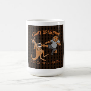 Mug Capybara drôle vs Kangourou Sparring Léger MMA Mem