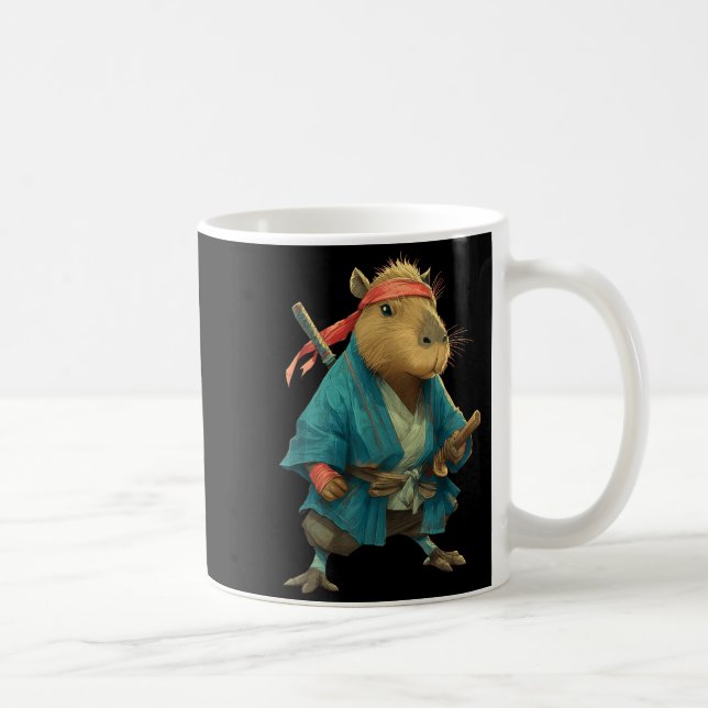 Mug Capybara Ninja Samurai Japan Funny Japanese Graphi (Droite)