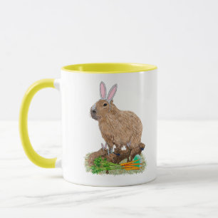 Mug Capybara Pâques Lapin Mignon Drôle