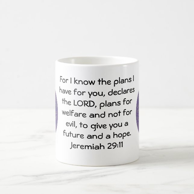Mug Car je connais les plans que j'ai - Jérémie 29:11 (Centre)