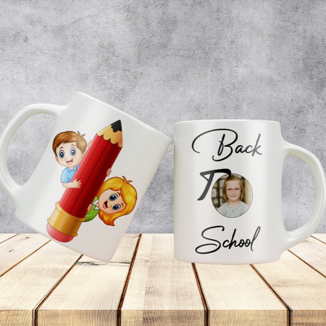 Mug Caractère crayon de dessin | Retour à l'école (Créateur téléchargé)