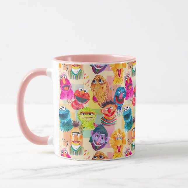 Mug Caractères de rue Sésame | Motif coloré (Gauche)
