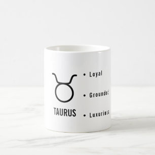 Mug Caractères du Zodiaque Taureau Astrologie Minimali