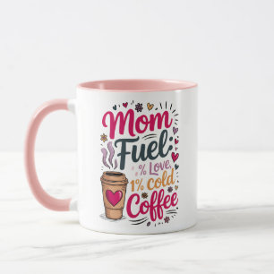 Mug Carburant : 99% d'amour, 1% de café froid