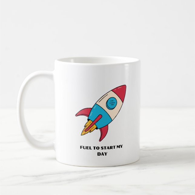 Mug Carburant De Fusées De Café-Mug Pour Commencer La  (Gauche)