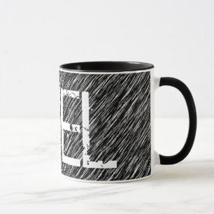 Mug Carburant Grunge Noir et Blanc
