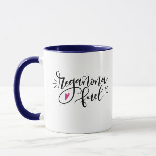 Mug Carburant Regañona, en lettres