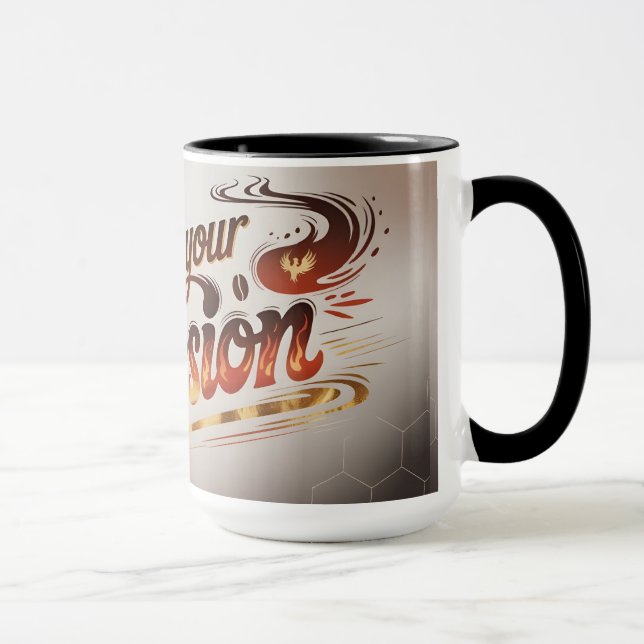 Mug Carburez Votre Café Passion - Gras Inspiré De La F (Droite)