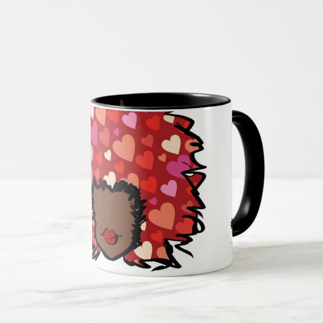 Mug cardiaque afro (Devant droit)