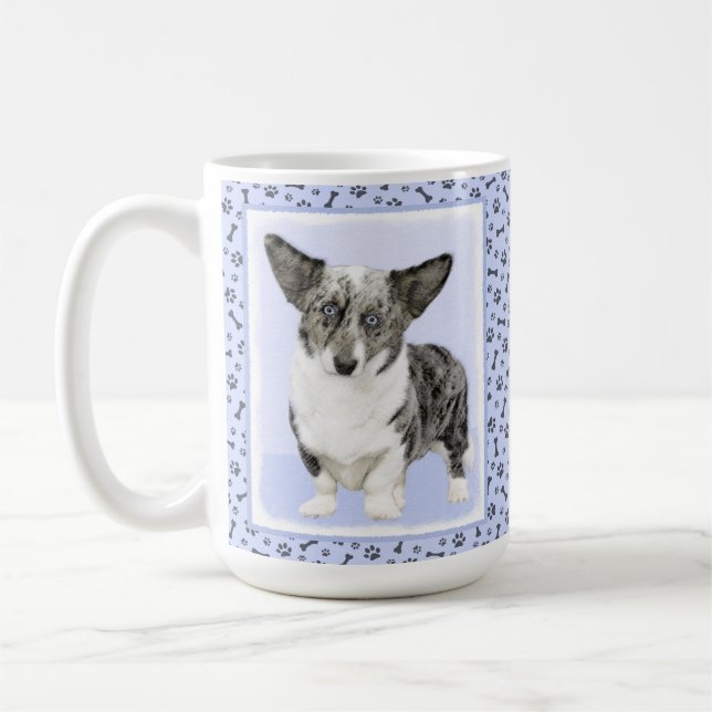 Mug Cardigan Welsh Corgi Peinture - Chien d'art origin (Gauche)