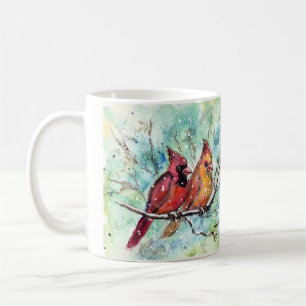 Mug Cardinal Bird Pair Art