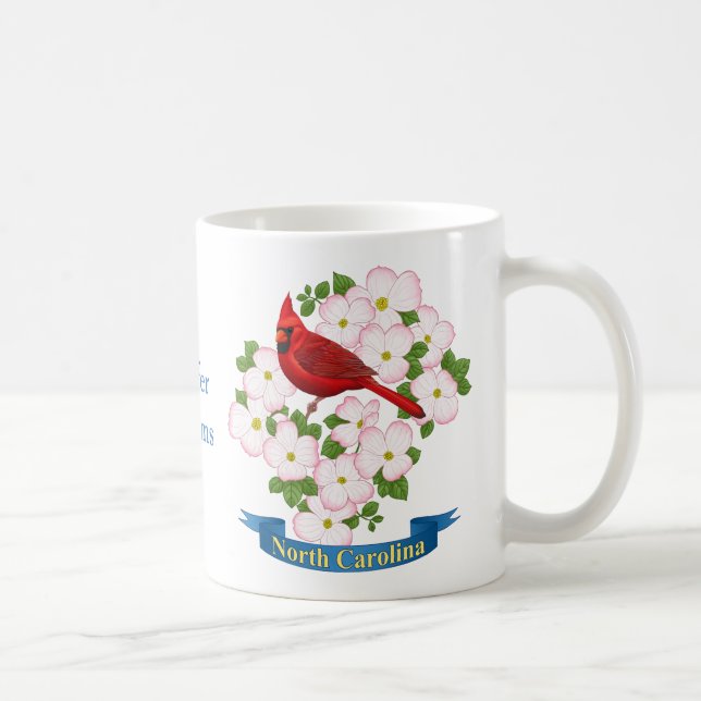 Mug Cardinal d'État de Caroline du Nord Oiseau Dogwood (Droite)