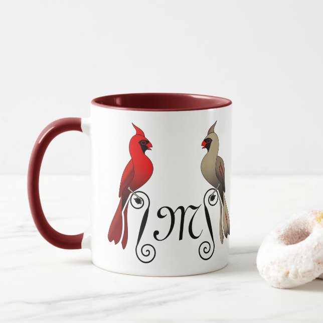 Mug Cardinal du Nord SongBird (Avec donut)