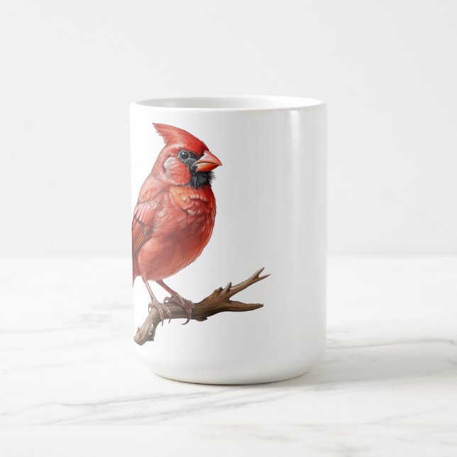 Mug Cardinal Rouge Assis Sur Branche (Centre)