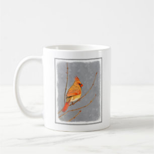 Mug Cardinal sur la peinture de branche - Art original