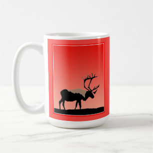 Mug Caribou au coucher du soleil - Art original de la 