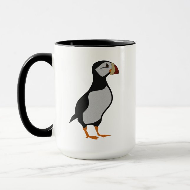 Mug Caricature adorable à poils cor debout (Gauche)