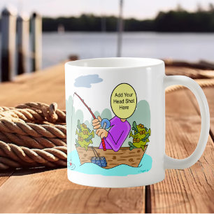 Mug Caricature amusante du pêcheur