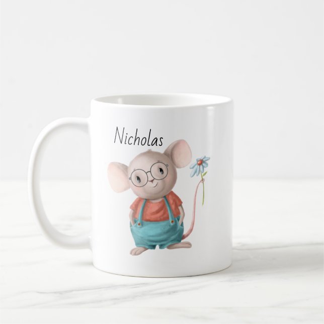 Mug Caricature d'animal mignon de souris (Gauche)