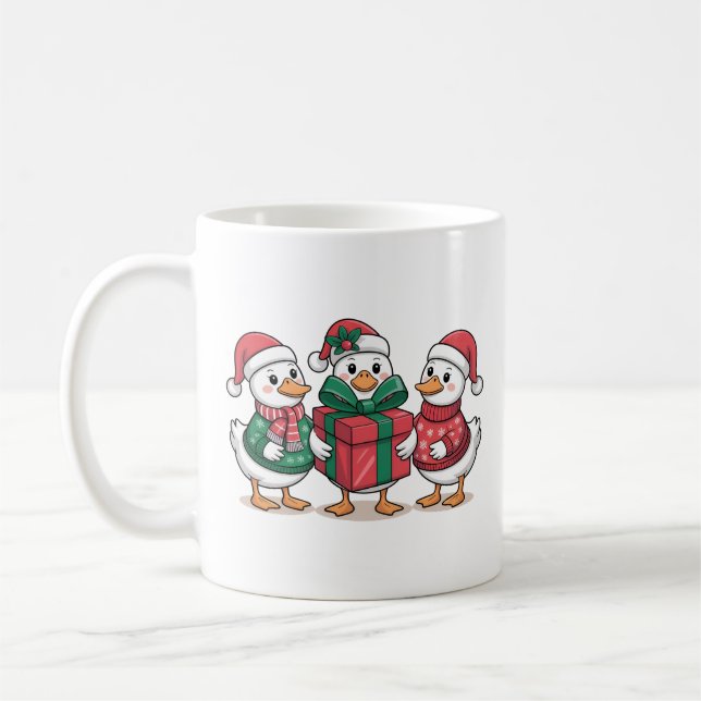 Mug Caricature de canards de Noël mignons Art-68105 (Gauche)