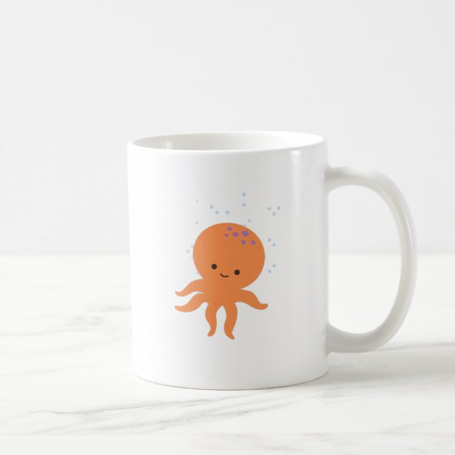 Mug Caricature de la pieuvre mignonne (Droite)