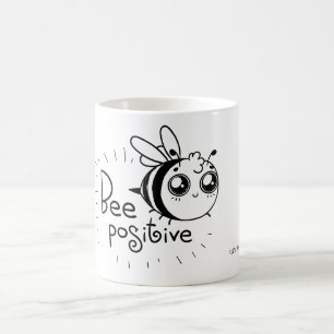 Mug Caricature drôle positive d'abeille