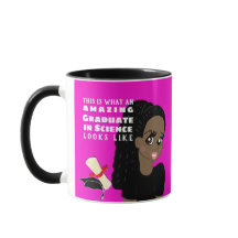 Caricature GRADUATE Cadeau Black Female Dreds Brai