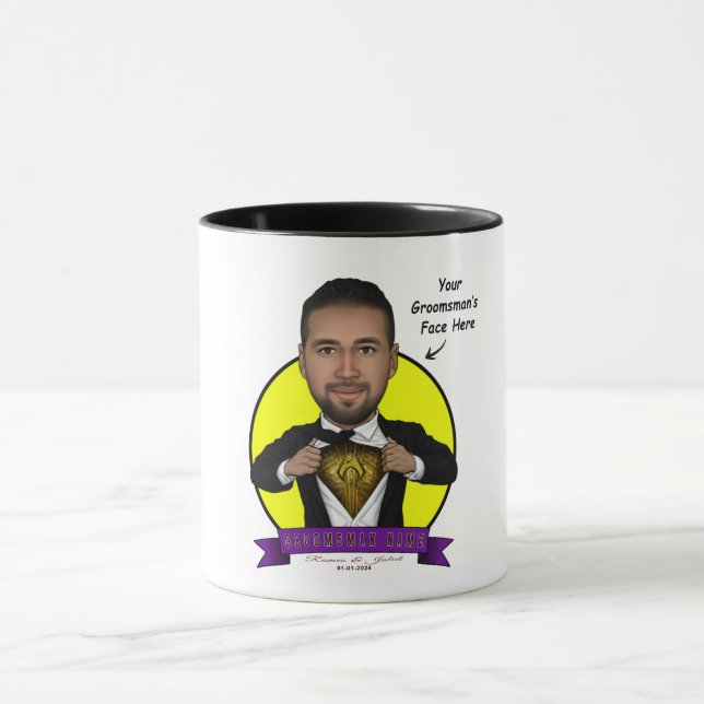 Mug Caricature Groomsman/Aquaman (Centre)