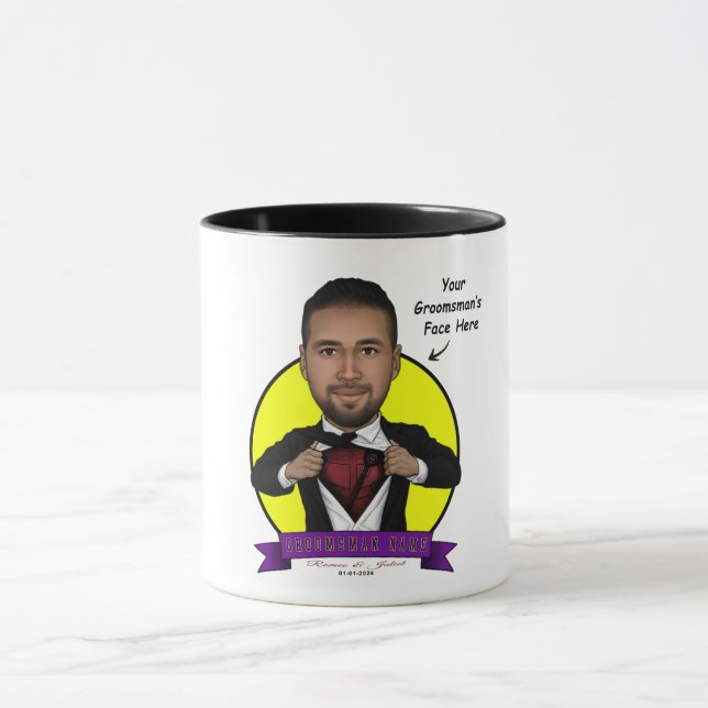 Mug Caricature Groomsman/Deadpool (Centre)