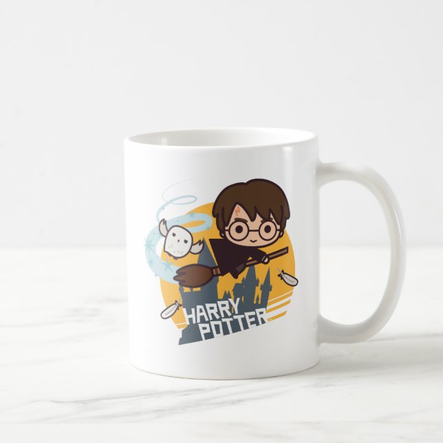Mug Caricature Harry et Hedwig Flying Passé Hogwares (Droite)