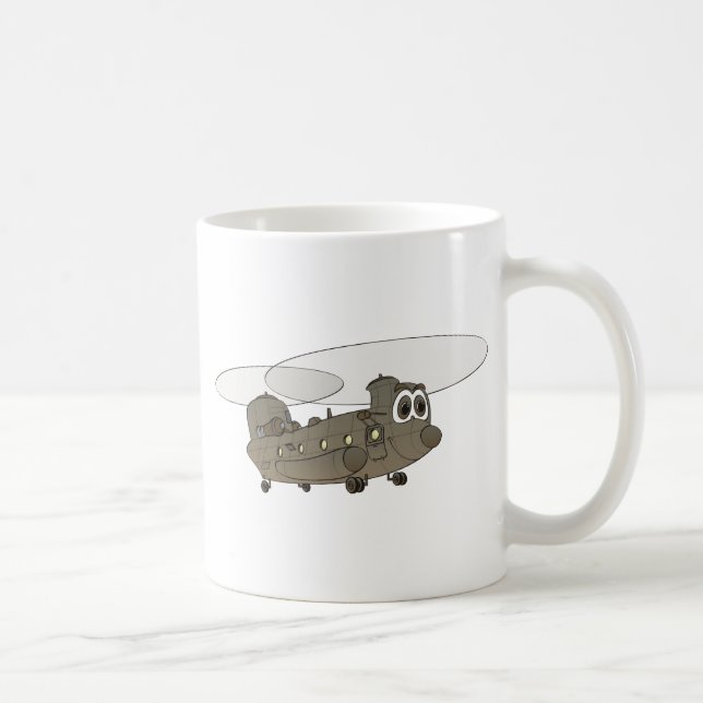 Mug Caricature hélicoptère Chinook (Droite)