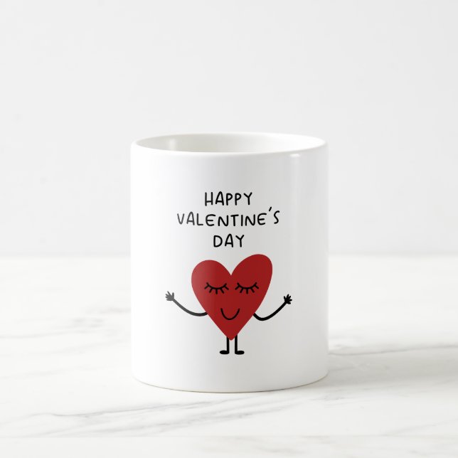 Mug Caricature Heureuse Sainte-Valentin (Centre)