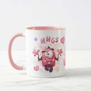 Mug Caricature Hugs & Monstres Boo En Bande Dessinée