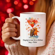 Caricature mignonne Beary Love Hearts chaque jour