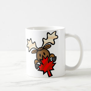 Mug Caricature mignonne de l'orignal canadien