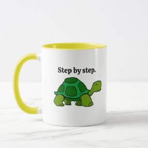 Mug Caricature pas à pas de tortue, gagnant persistant