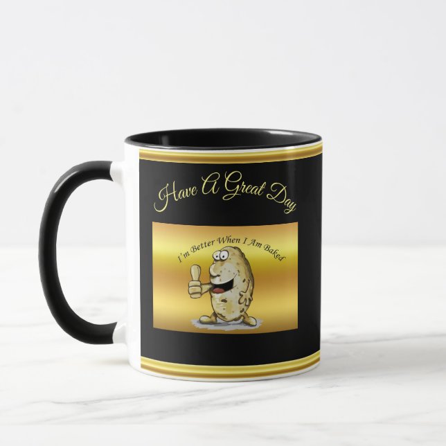 Mug caricature personnage pomme de terre aux grands ye (Gauche)